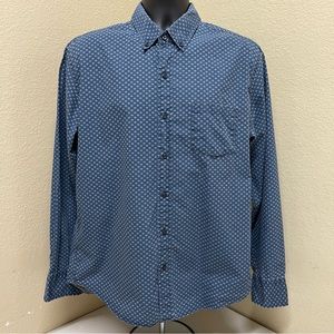 💥2/$20💥 J.CREW Mens Long Sleeve Button Down Shirt Slim L Blue